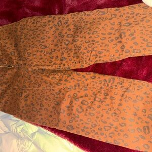 Universal Thread Animal Print Pants - Brown